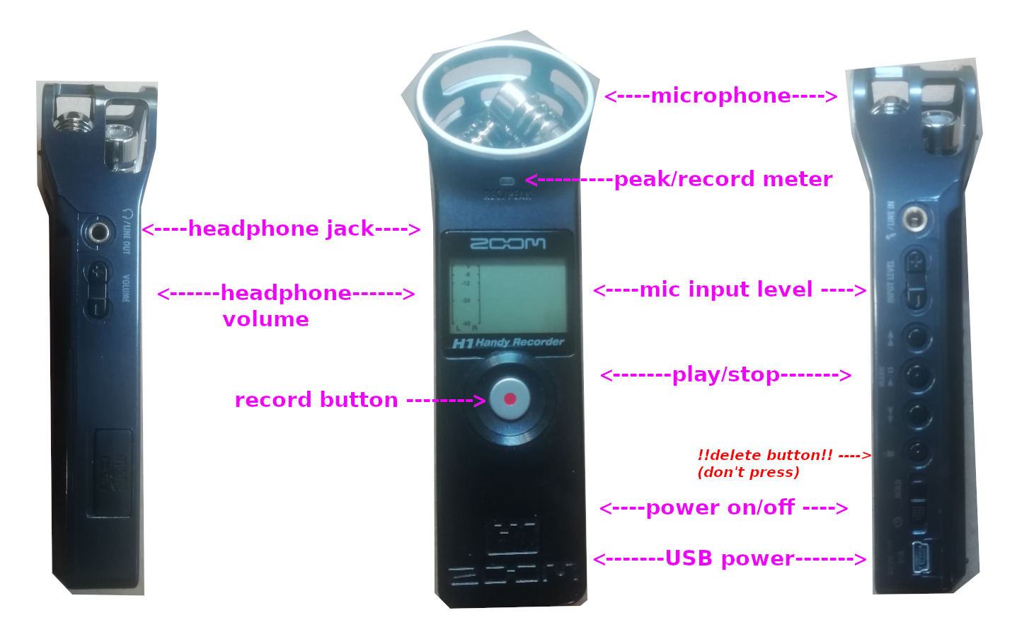 ZOOM recorder instructions